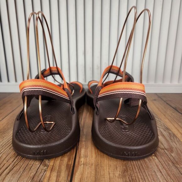 Chaco Bodhi Sandals Men's Size 11 Brown Orange Toe Loop Strappy Beach JCH108607 - Picture 5 of 12